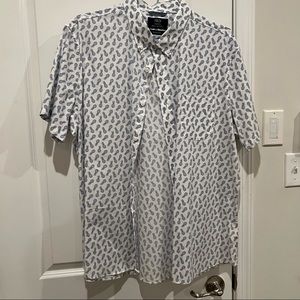 1901 short sleeve patterned dress shirt XXL Nordstrom
